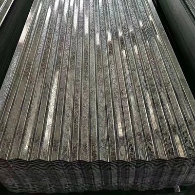 0.13-0.5mm Gi Lembar Atap Bergelombang, 60-95HRB Lembar Galvanized Metal Bergelombang