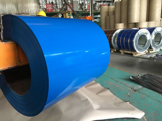 PE / SMP / HDP / PVDF Color Coated Steel Coil Produsen Kekuatan Tinggi