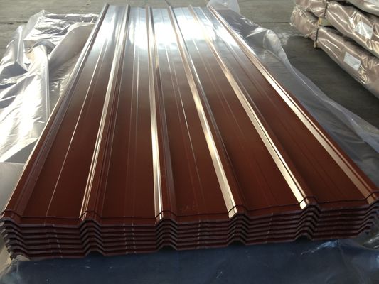 Lembar baja galvanis bergelombang 0,13mm-0,5mm Lembar baja warna untuk atap