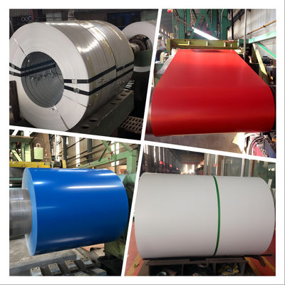 Custom Color Coated Steel Coil Dengan PE / SMP / HDP / PVDF Coating