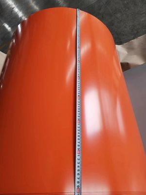 Merah PPGL Steel Coil 0,13mm-0,8mm Lapisan Galvanized Coil tahan korosi