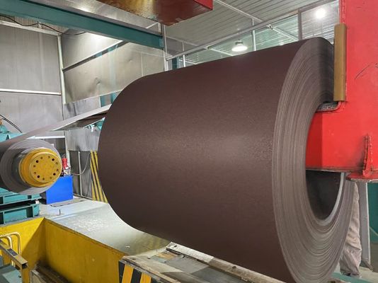 Anti Goresan Cat Lembar Metal Coil 0.2mm-0.70mm Prepainted Matt Steel Coil